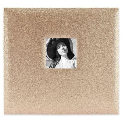 Golden Glitter Scrapbook with Photo Opening