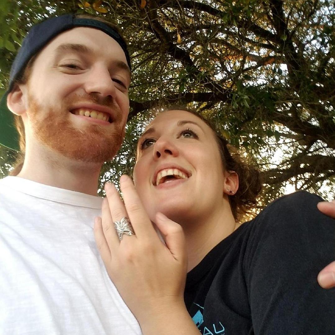 One of our first photos together as a couple