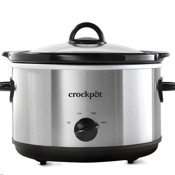 Crock-Pot 7-Quart Manual Slow Cooker, Family Size Serves 8+ People & Fits 6-lb Roast, Removable Stoneware with Warming Setting, Dishwasher Safe for Easy Cleanup, Stainless Steel