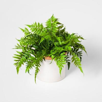 15" Potted Artificial Boston Fern Green - Threshold™