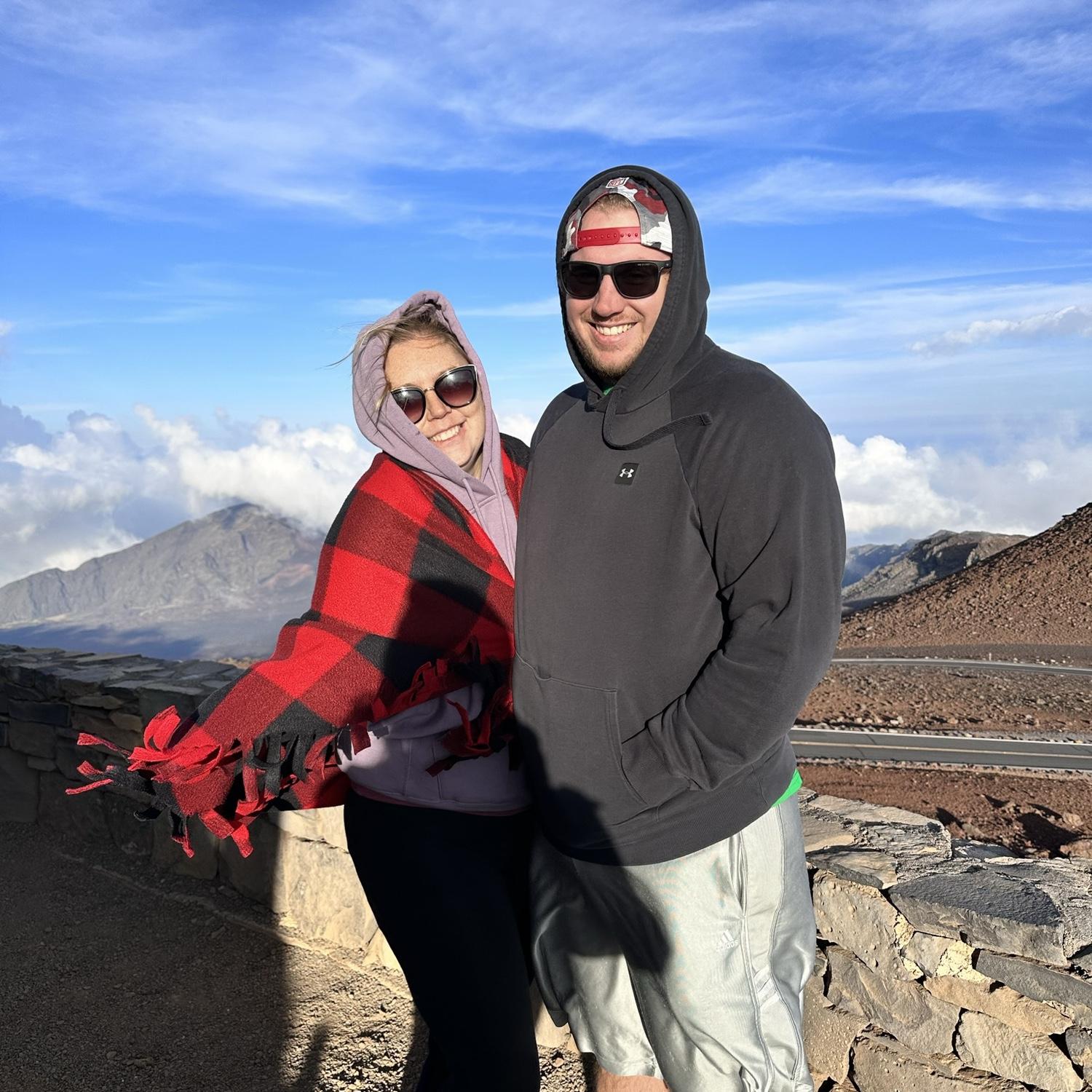 High in the sky on a volcano in Hawaii