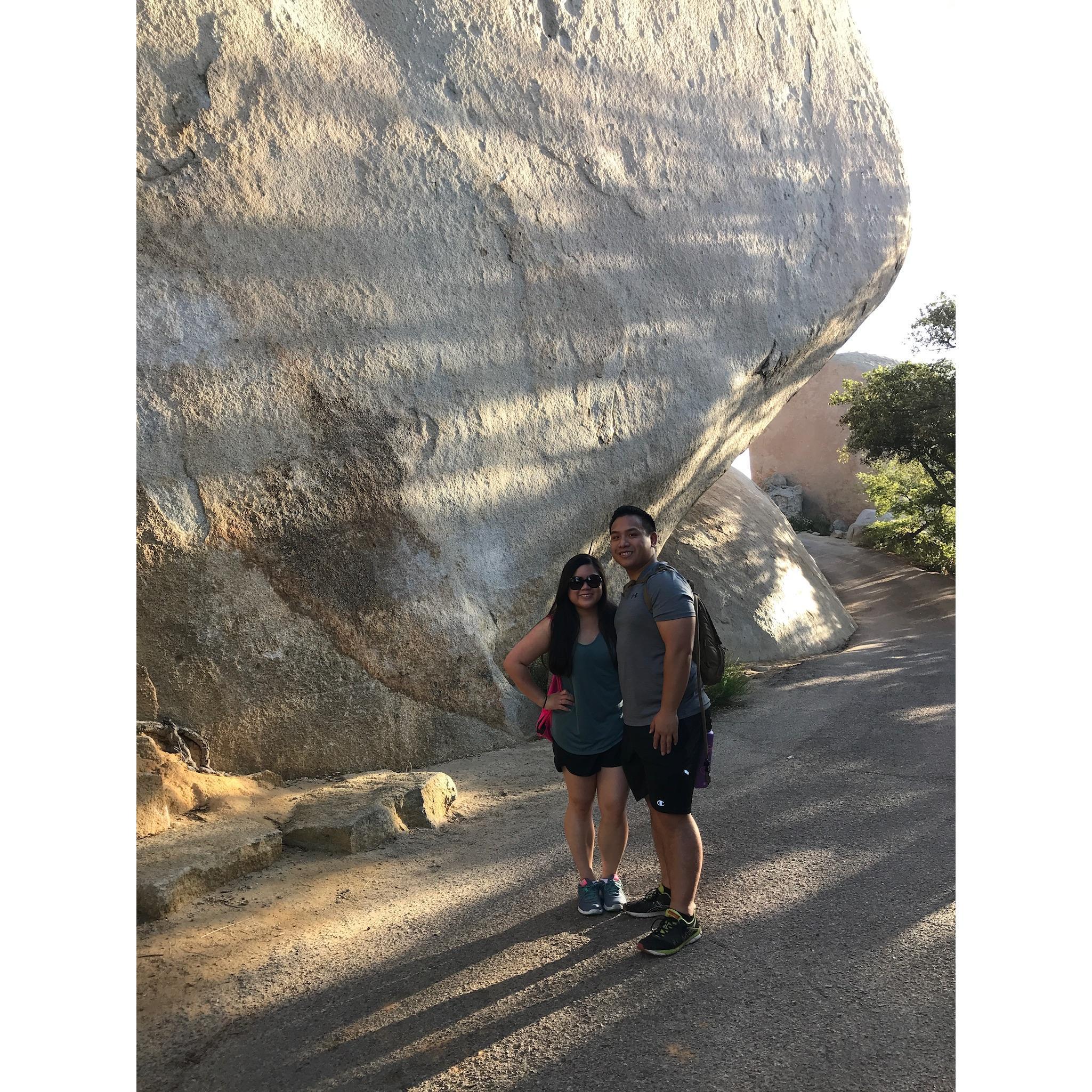Going up Potato Chip Rock.