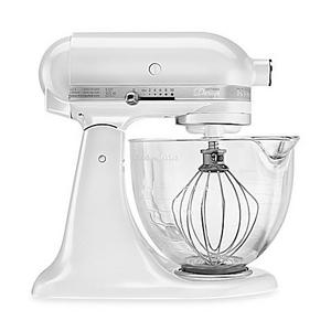 KitchenAid® 5 qt. Artisan® Design Series Stand Mixer with Glass Bowl in Pearl