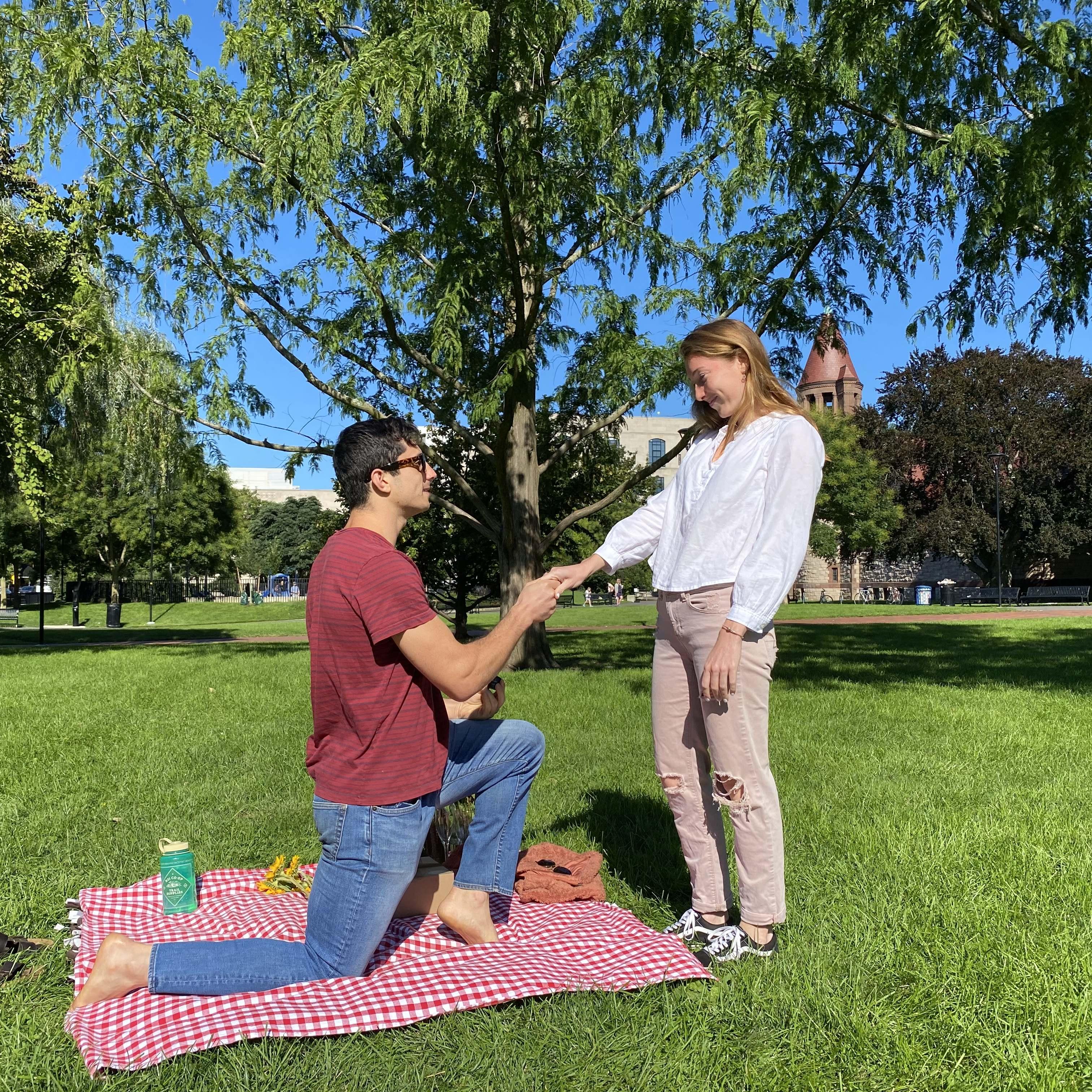 2021 - Matt pops the question; SHE SAYS YES.