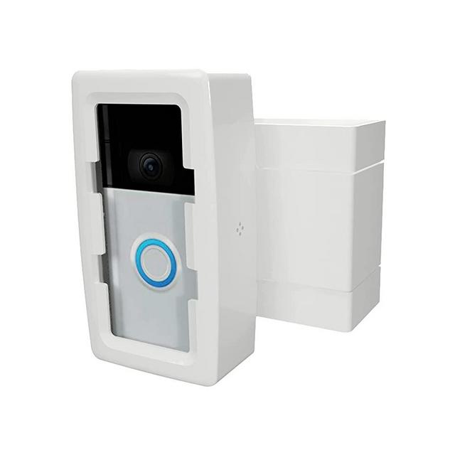 DoorbellBoa Anti-Theft Video Doorbell Door Mount, No Tools or Installation, Mounts Securely In Seconds, Compatible with Ring (White)