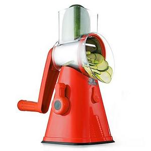 As Seen on TV - NutriSlicer™ 3-in-1 Spinning/Rotating Mandoline and Countertop Food Slicer in Red