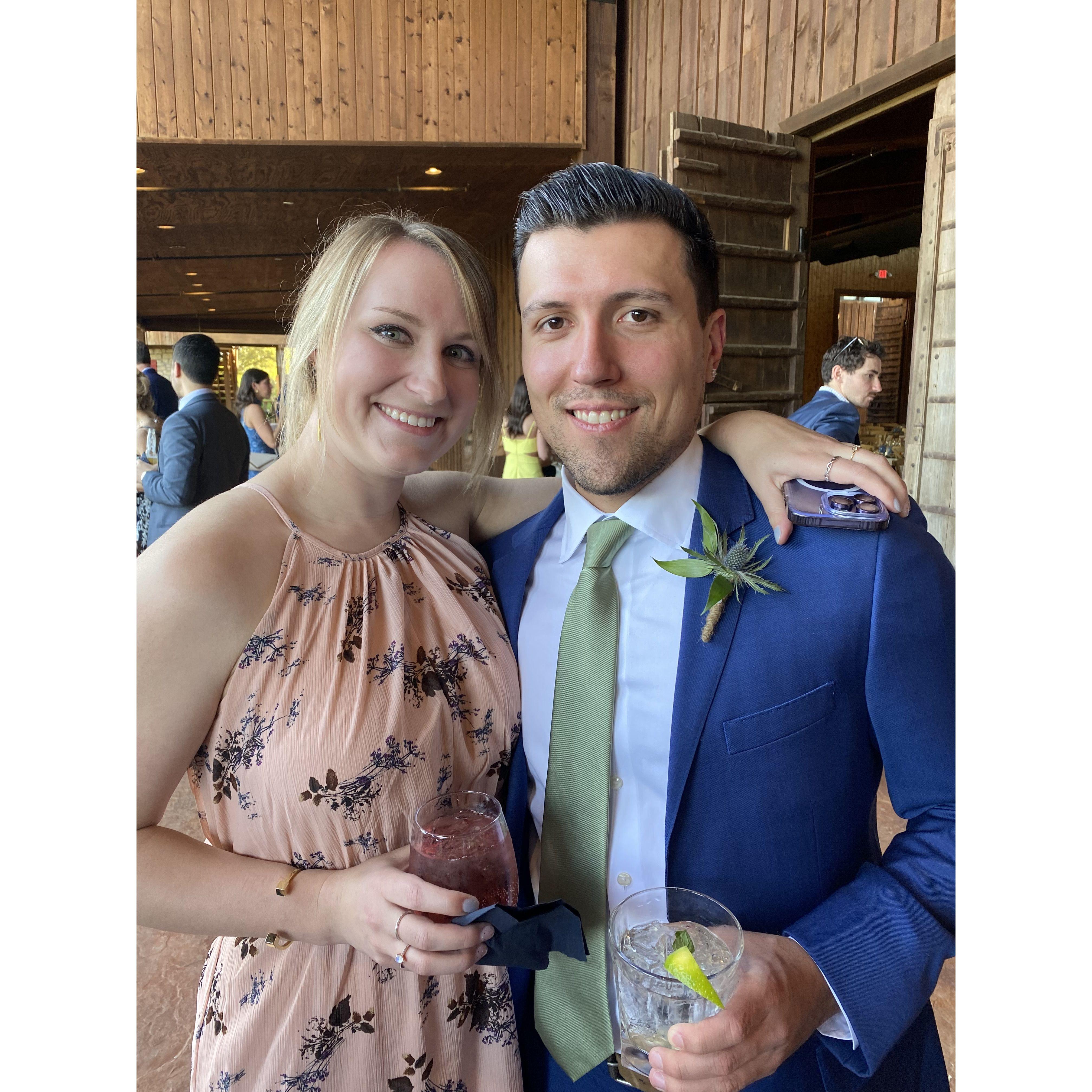 During cocktail hour in Dallas for Lauren & Colin's big day in 2023!