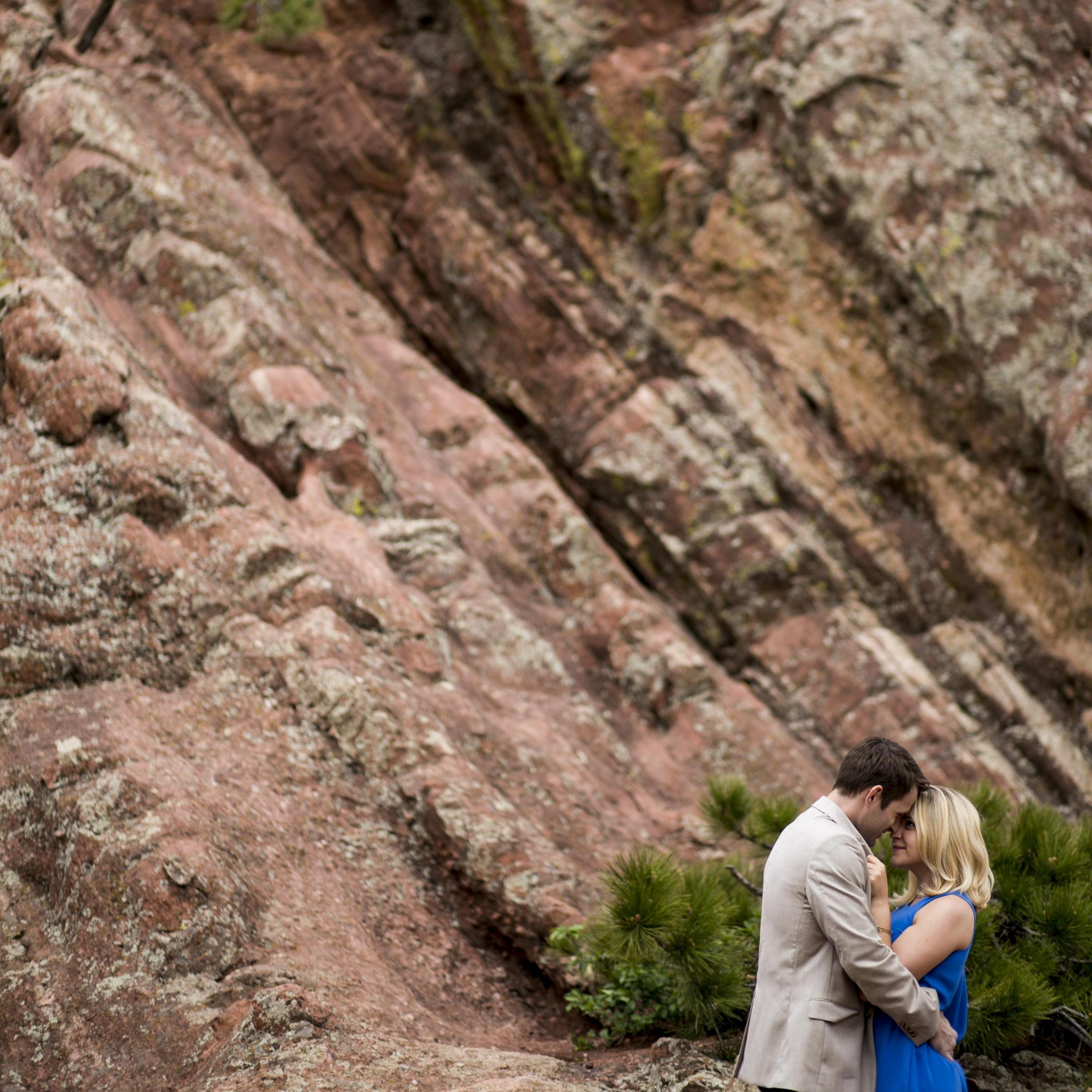 We loved our engagement session up in Colorado last May. Long hikes together are our favorite (even when one of us is in a dress)