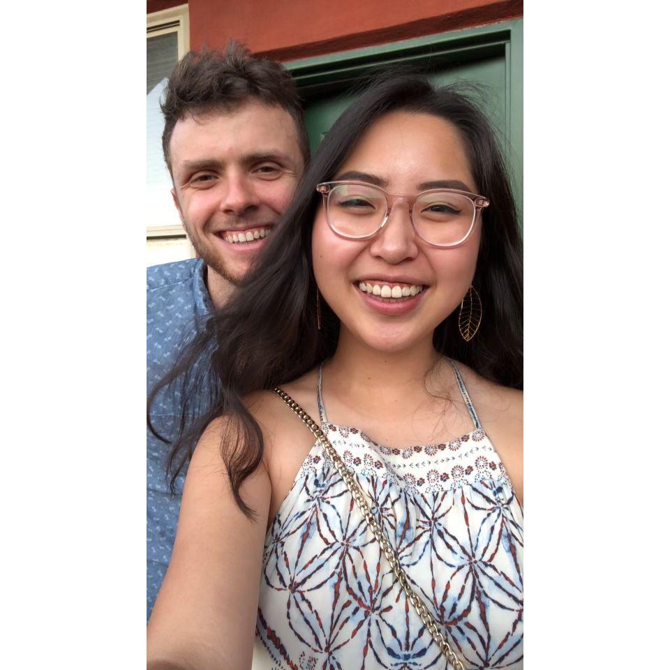 "We first said I love you right before snapping this pic of usss"