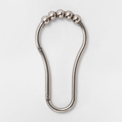 V Hook Shower Curtain Rings Brushed Nickel - Made By Design™