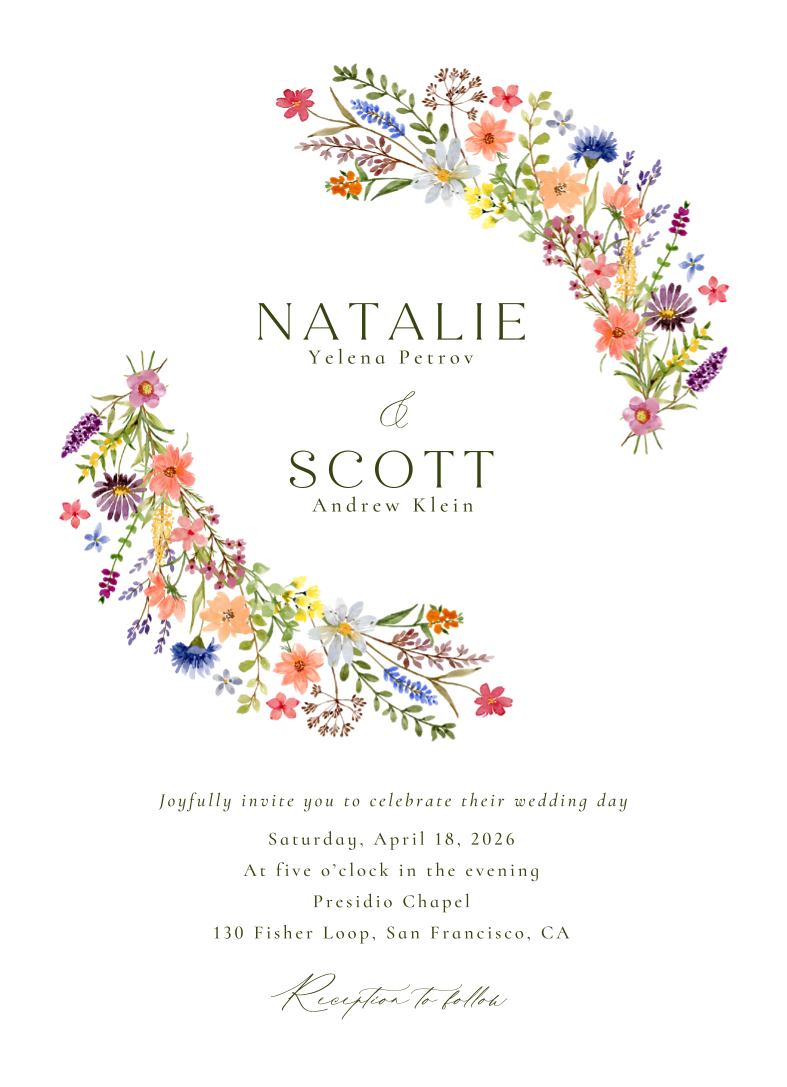 Elody Landscape | Darkest Teal | Zola Wedding Invitations