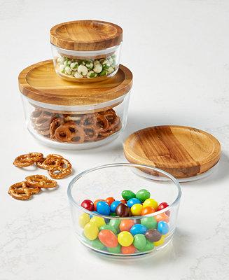6-Pc. Storage Set with Wood Lids