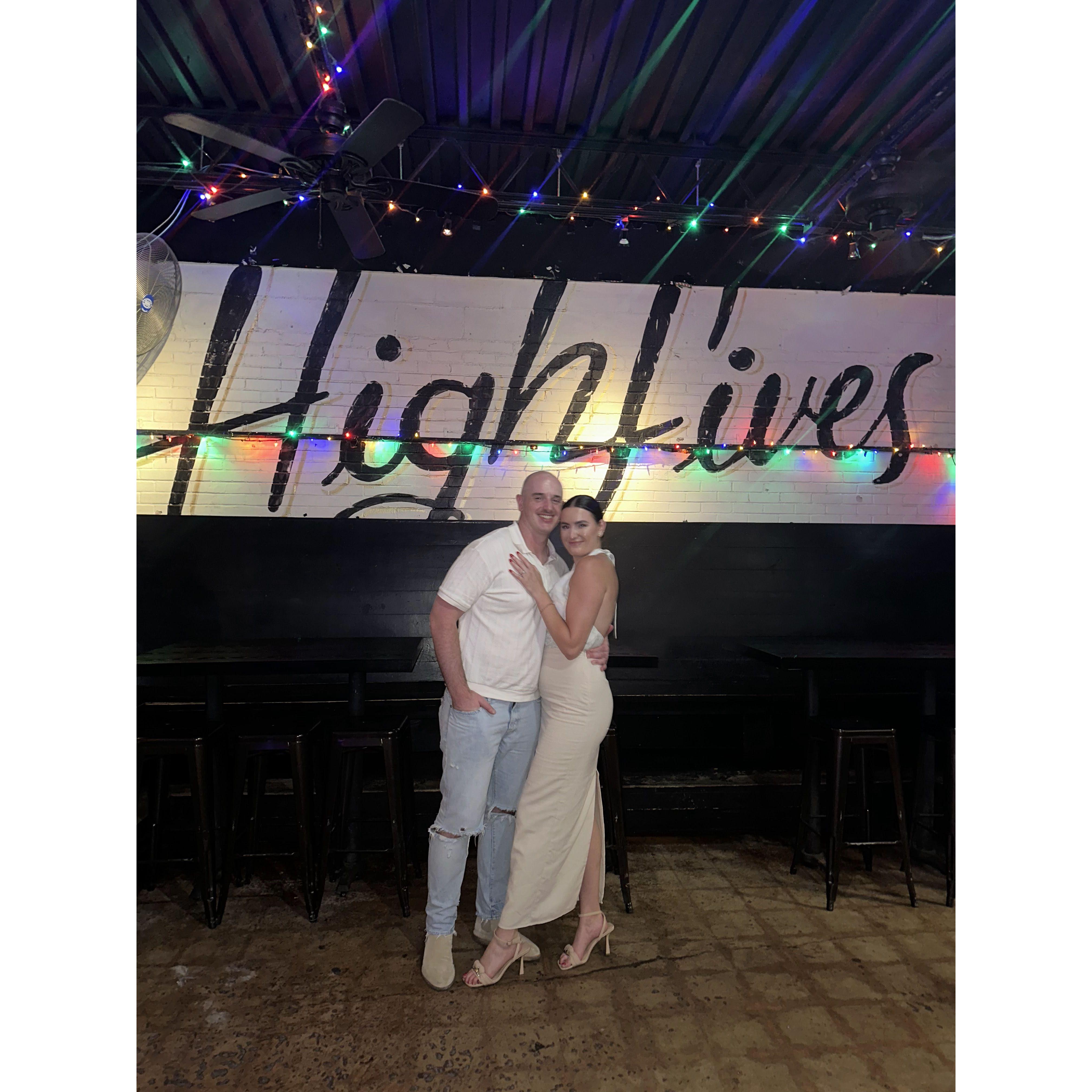 Celebrating our Engagement where we met