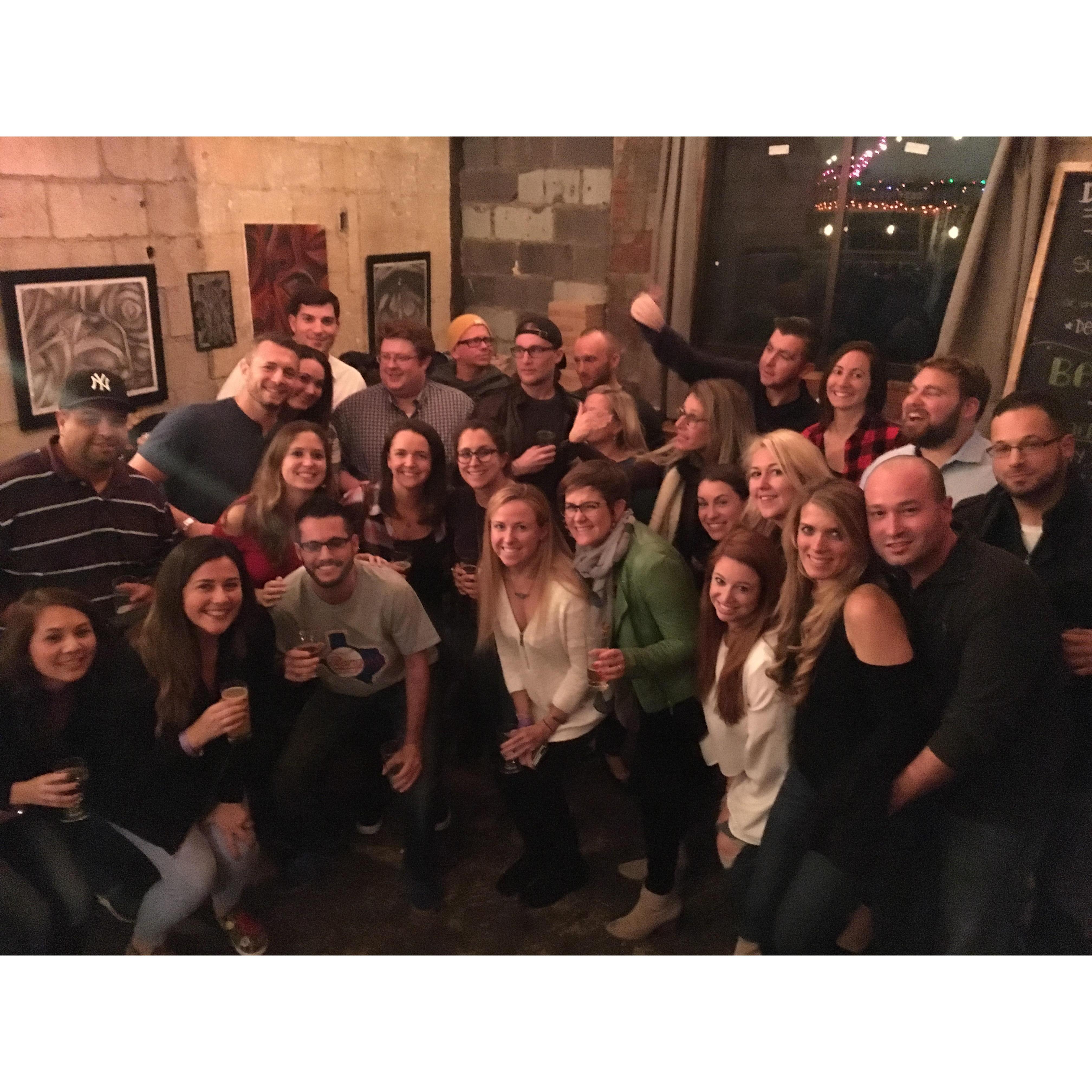 Our Engagement Night at Barrier Brewing with some of our dearest friends and family