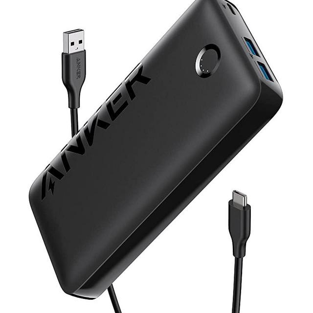 Anker 335 Power Bank (PowerCore 20K), 20W Portable Charger with USB-C Fast Charging, Works for iPhone 13/12 Series, Samsung, iPad Pro, AirPods, Apple Watch, and More.