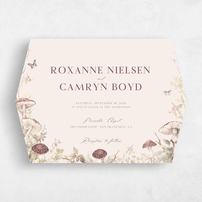 Beige Diamond Wedding Invitation - Eden Landscape
