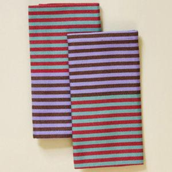 Duo Stripe Napkins - Cinnamon