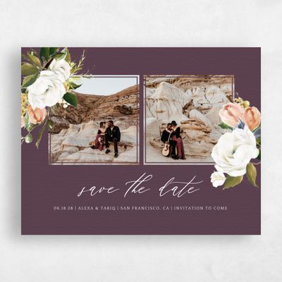 Purple Wedding Save the Date - Octavia Photo
