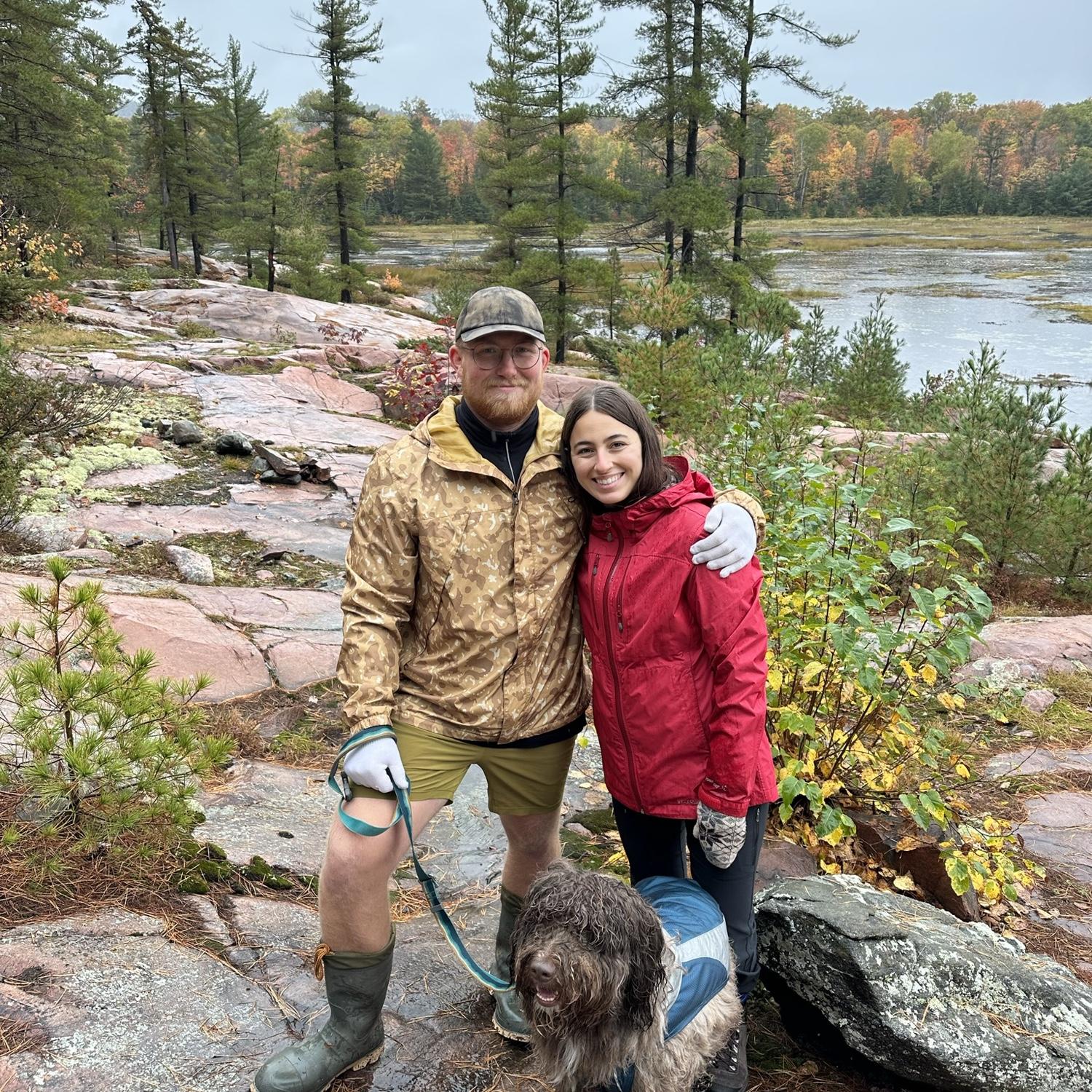 The most miserable/terrible weather camping trip of our ENTIRE lives, somehow still smiling! (Joey woke up in the tent crying in the middle of the night he was so cold) Killarney 2023