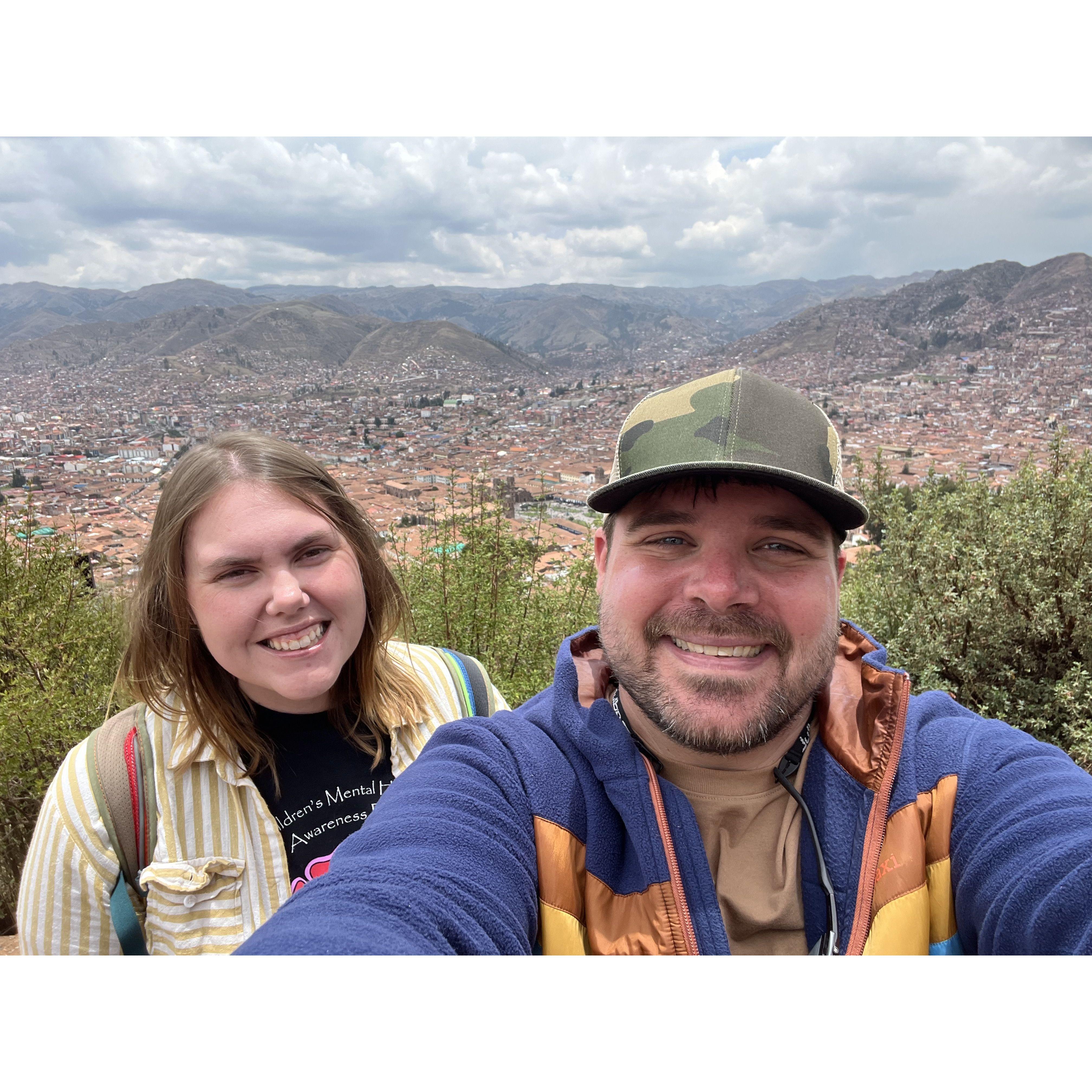 Enjoying the city of Cusco.