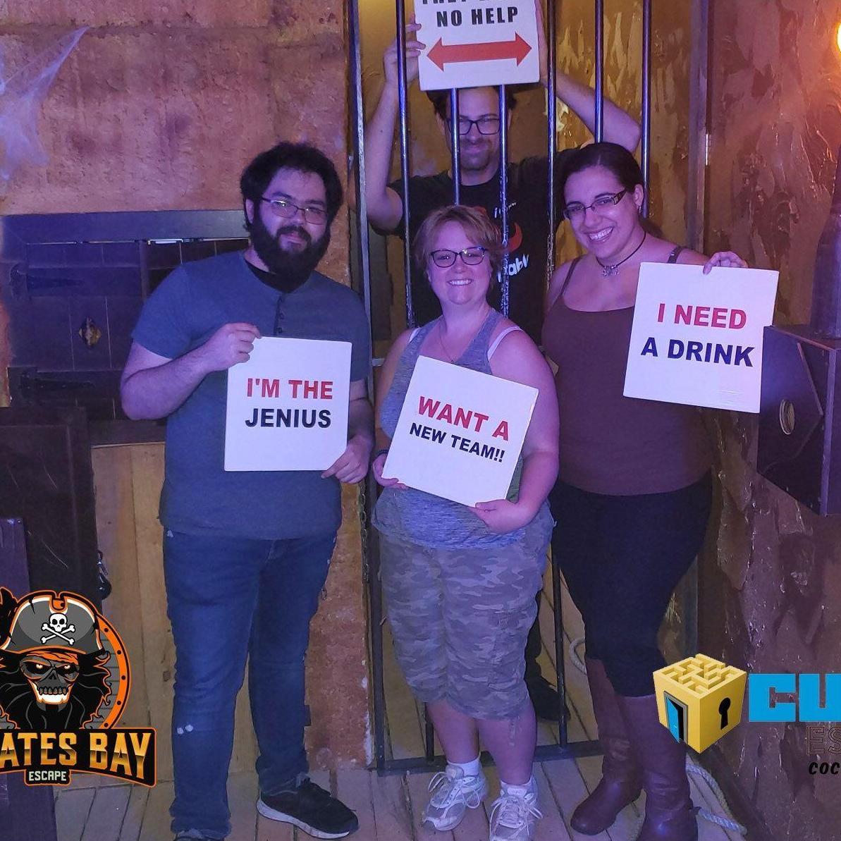 Failing an escape room together with friends. Still a blast!