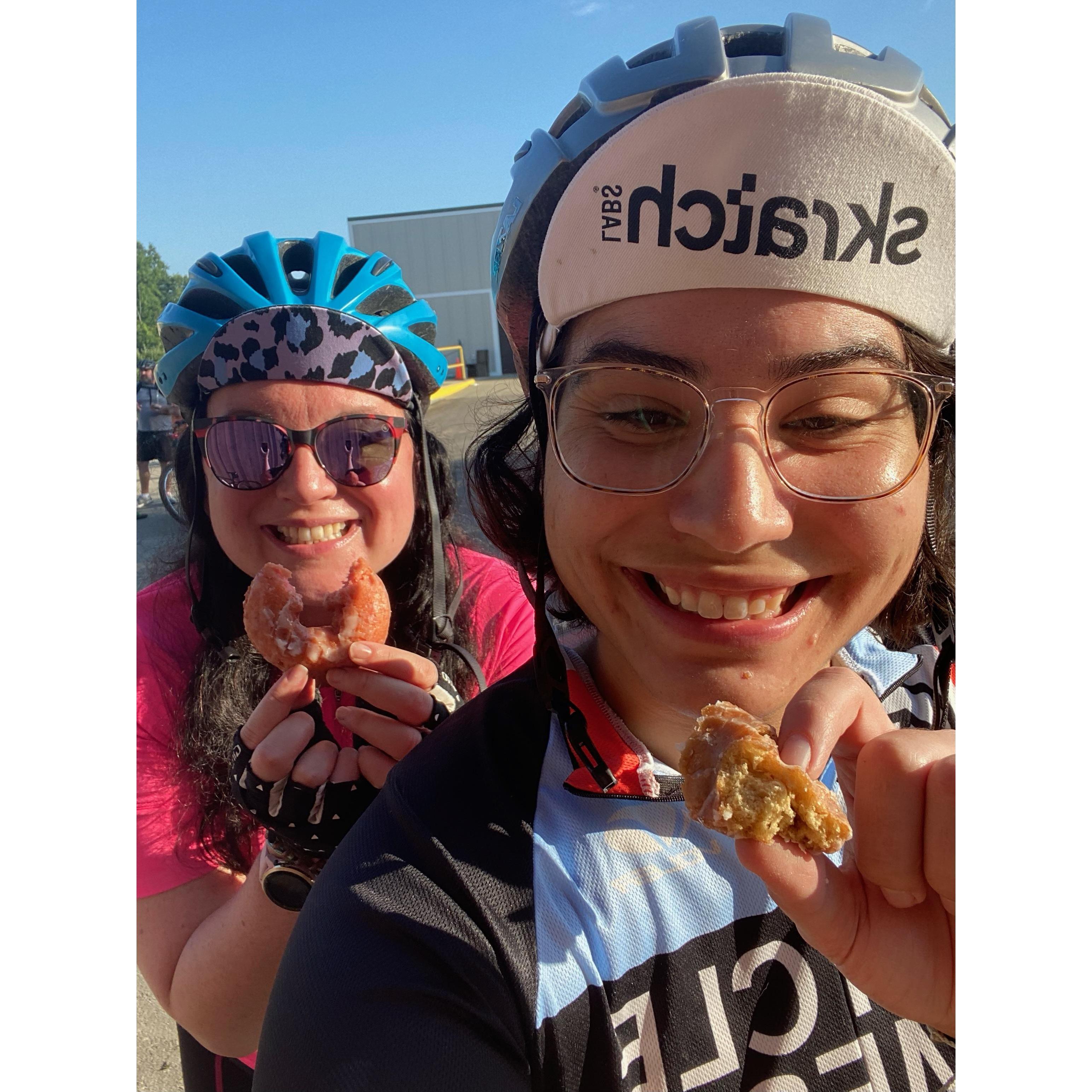 Tour De Donut ride in New Wilmington, PA. One of the toughest bike rides we've ever done.