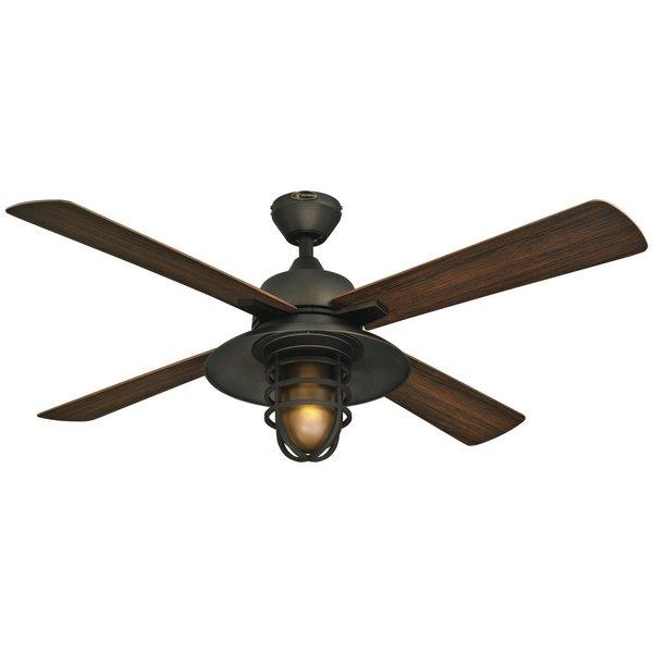 52" Roselle One-Light 4 Blade Ceiling Fan