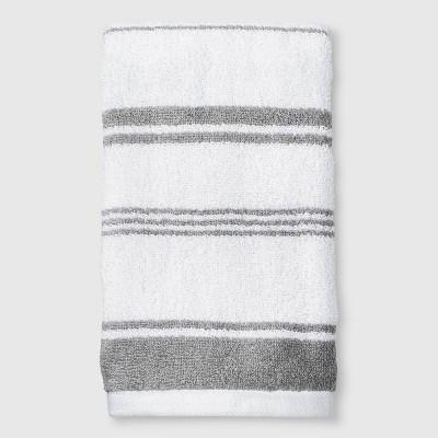 Performance Hand Towel Gray Stripe - Threshold™