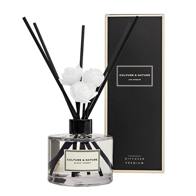 CULTURE & NATURE Reed Diffuser 6.7 oz ( 200ml ) Black Cherry Scented Reed Diffuser Set
