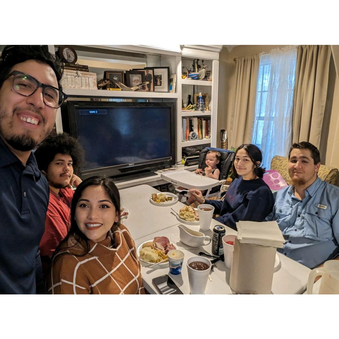 The Thanksgiving where we announced we were pregnant with Luna