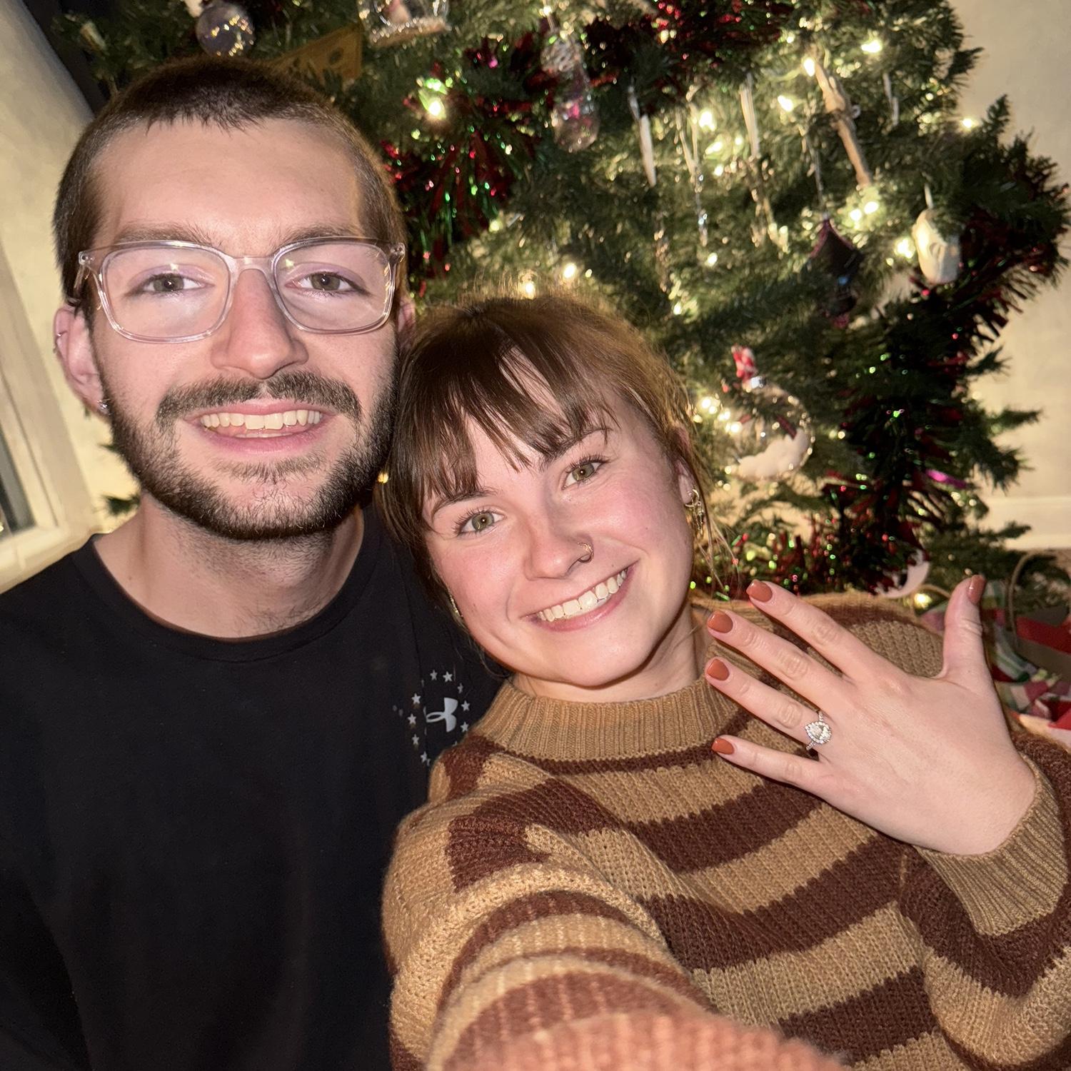 Engaged on Christmas Day.