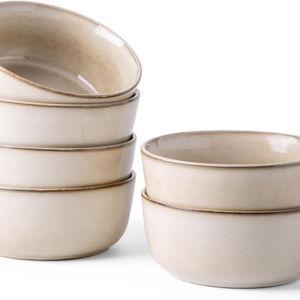 AmorArc Cereal Bowls Set of 6 for Kitchen, 26oz Stoneware Soup Bowls Set for Cereal Soup, Modern Kitchen Bowls for Meal, Dishwasher &Microwave Safe, Reactive-Color