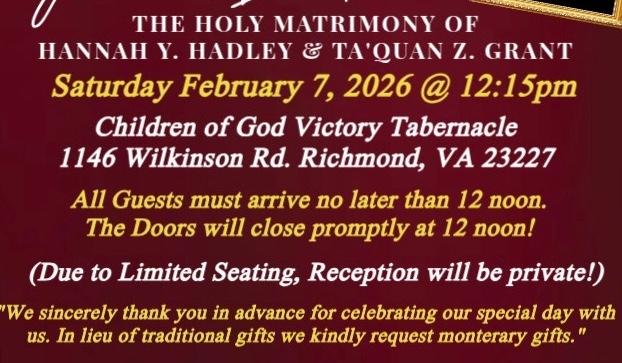 The Wedding Website of Jahannah Hadley and Ta’Quan Grant