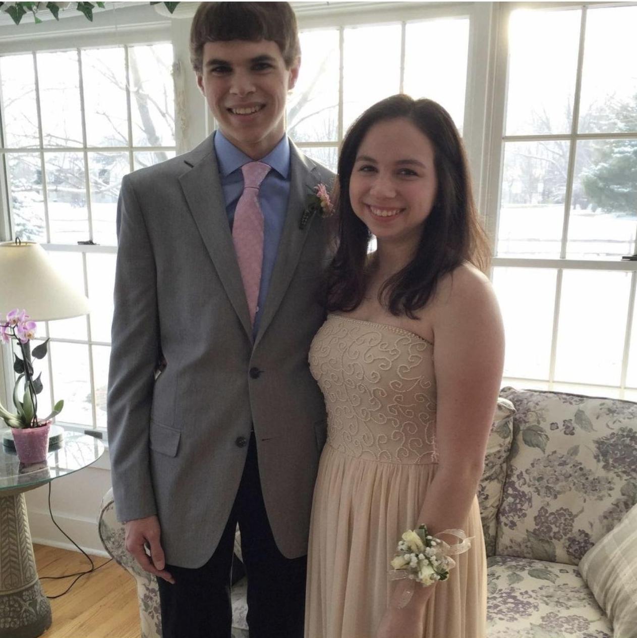 2016: Sadie's. Fun Fact: The couch behind us would eventually be the couch we had in our first apartment. (Thank you to the Lindners!)
