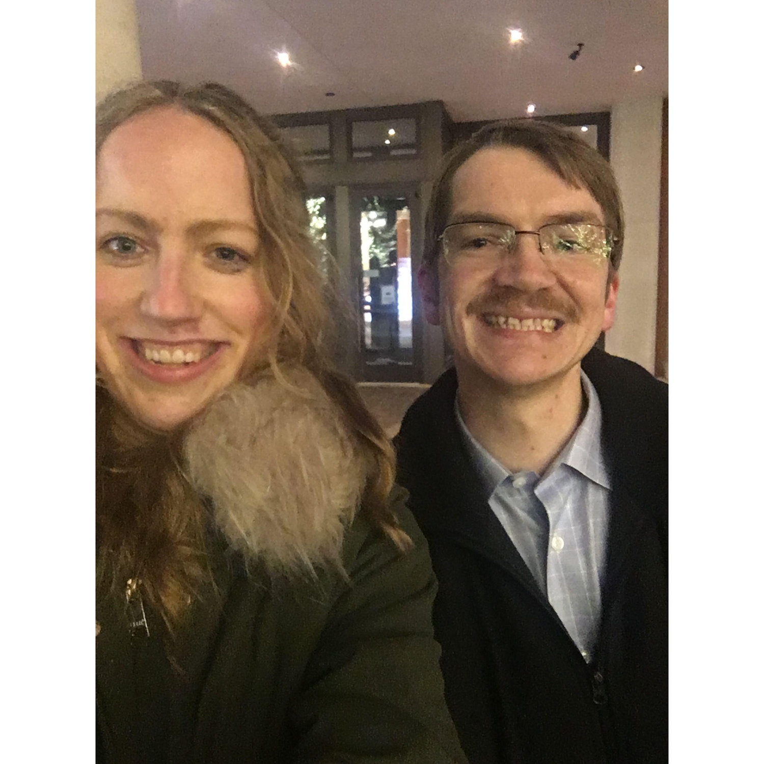 Our first selfie together from February 2021