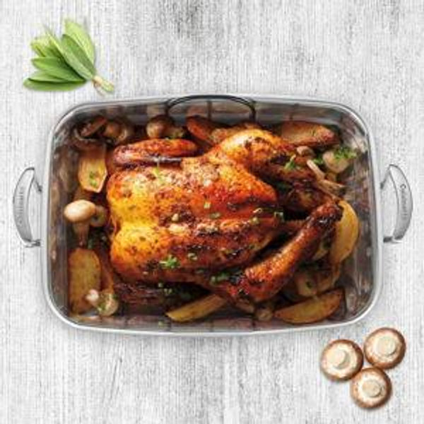 Cuisinart Classic 15" Stainless Steel Roaster with Non-Stick Rack