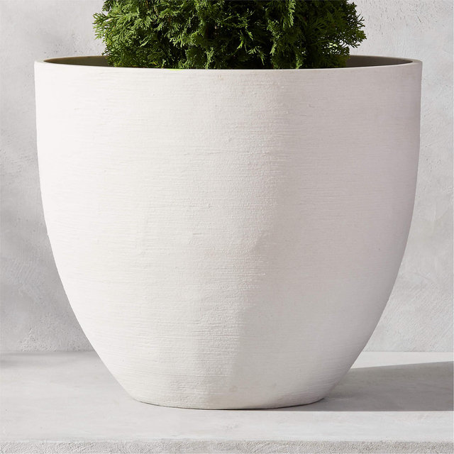 Castino White Outdoor Planter Large Set of 2