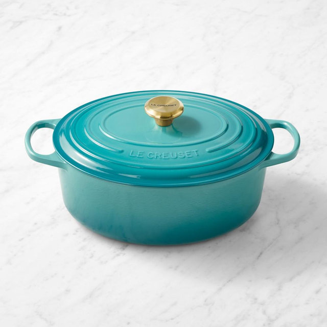 Le Creuset Signature Enameled Cast Iron Oval Dutch Oven, 6 3/4-Qt., Riviera