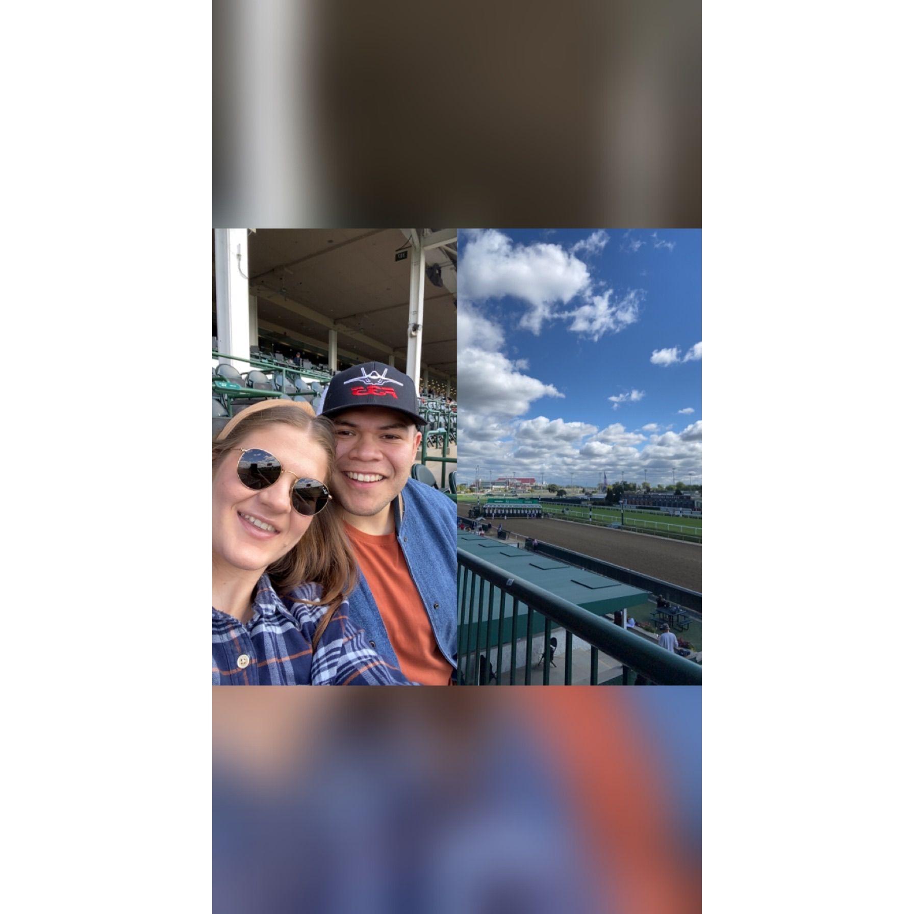 Visiting the racetrack at Churchill Downs in Caitlyn's hometown of Louisville, KY