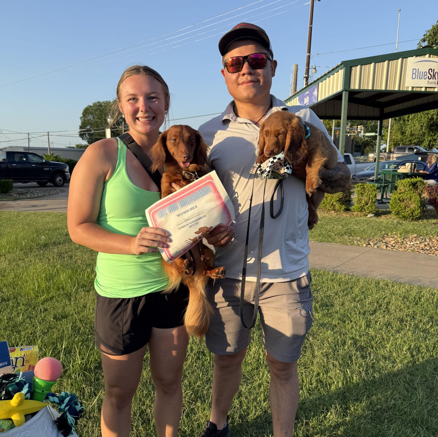 Weenie dog race champion!