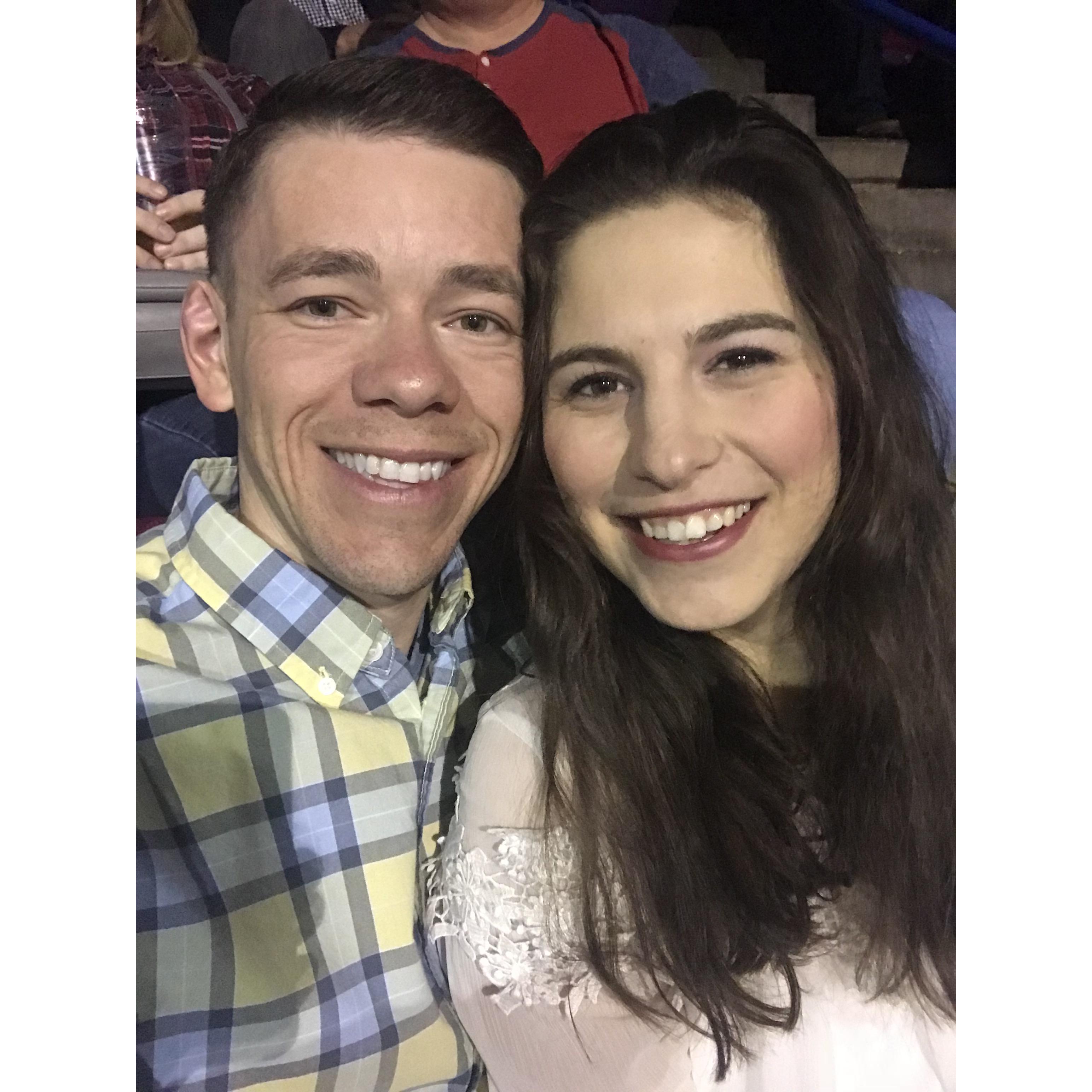This was taken from our second date (Blake Shelton concert) but was planned before we met on our first date!