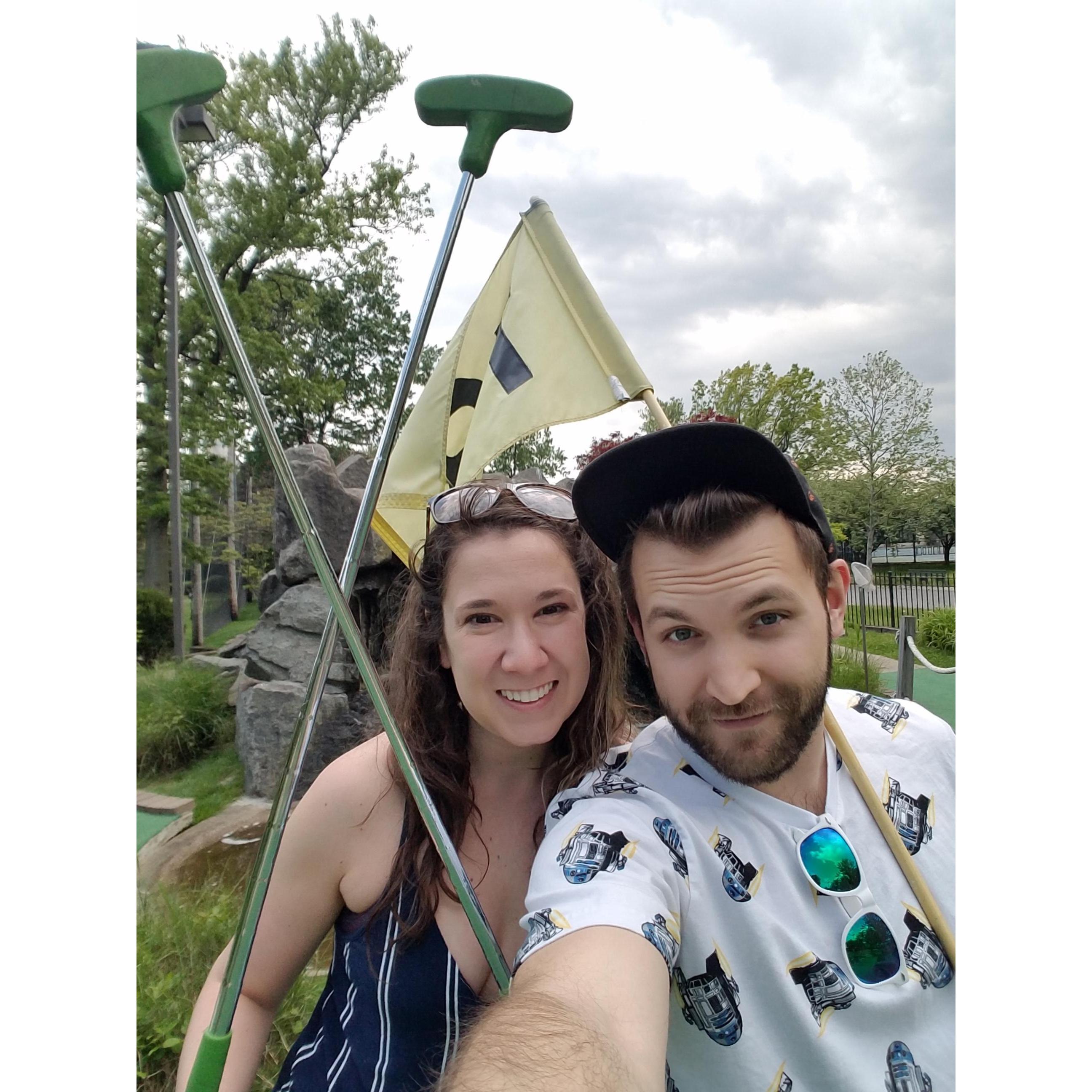 Mini Golfing in Queens