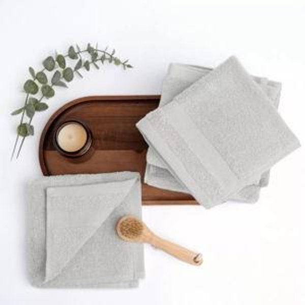 Set Of 6 Wash Cloths, 100% Super Plush Premium Cotton