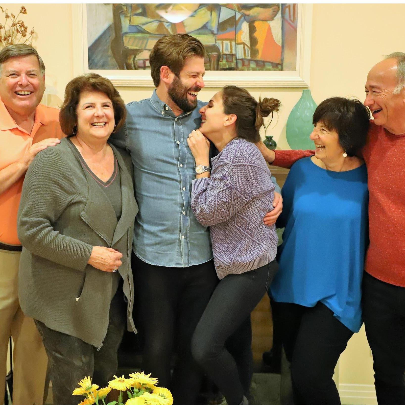 Hanukkah night 2 at the Altshulers' after Adam proposed and surprised Ellie with a family engagement party!