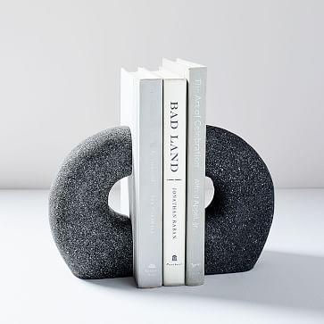 West Elm Grey Lava Rock Bookends (Set of 2)