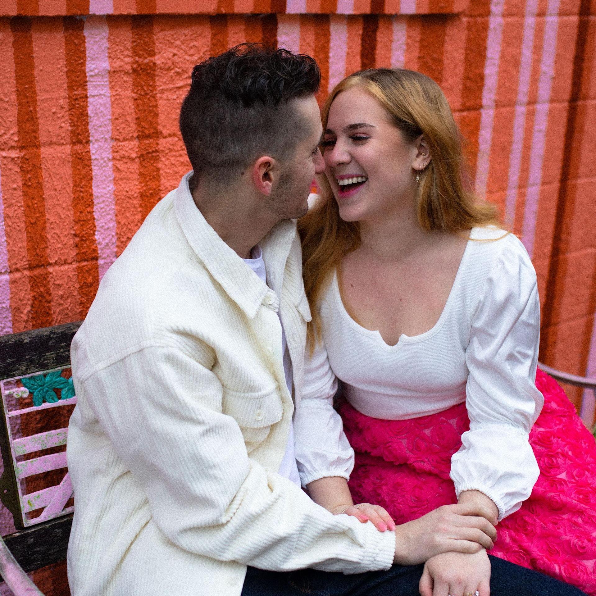 Part of our engagement set, taken at 934 Gallery on Cleveland Avenue in Columbus. Photo by India Jade Orban, editing by Liz.