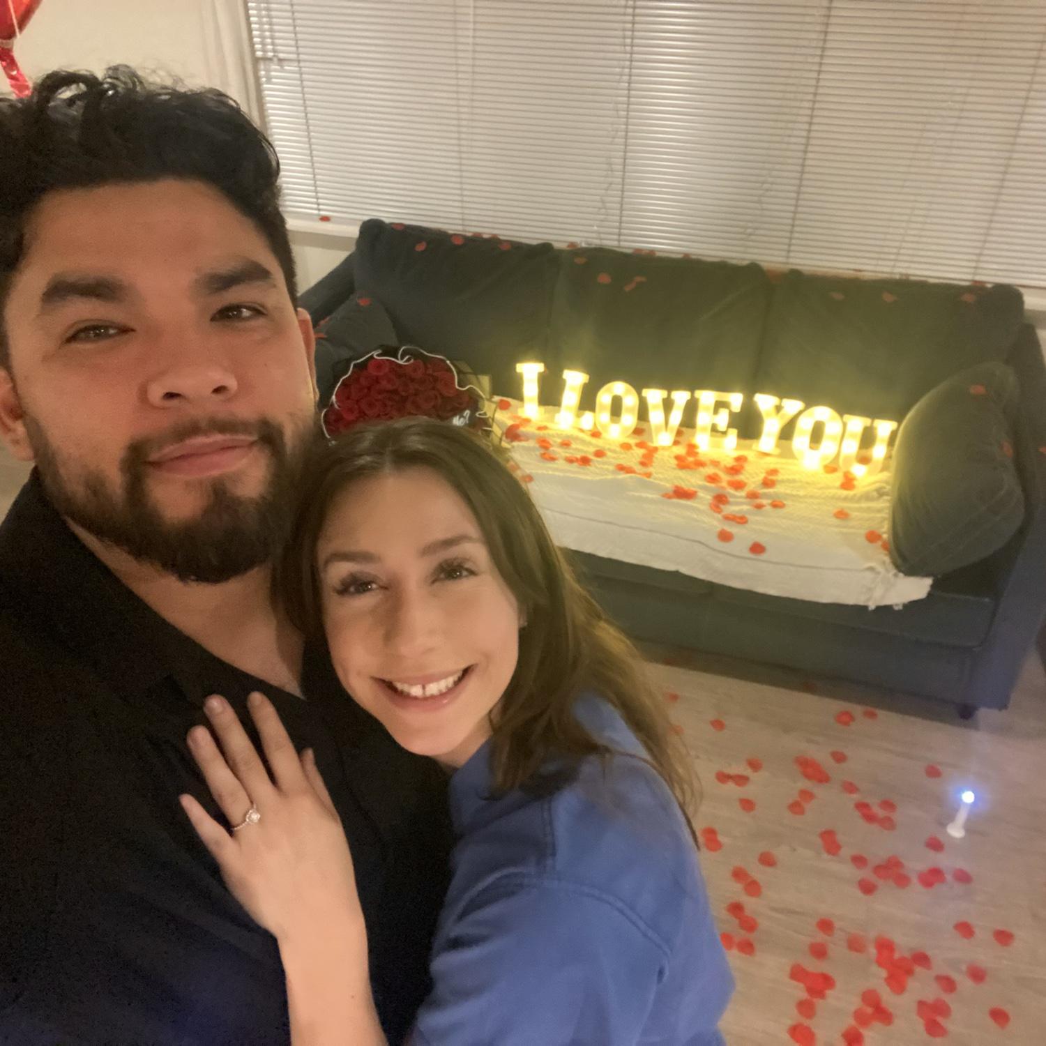 Proposal night selfie