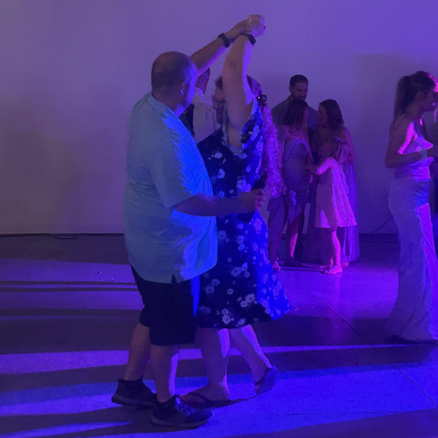 Dancing at Chase and Logan’s wedding 2024
