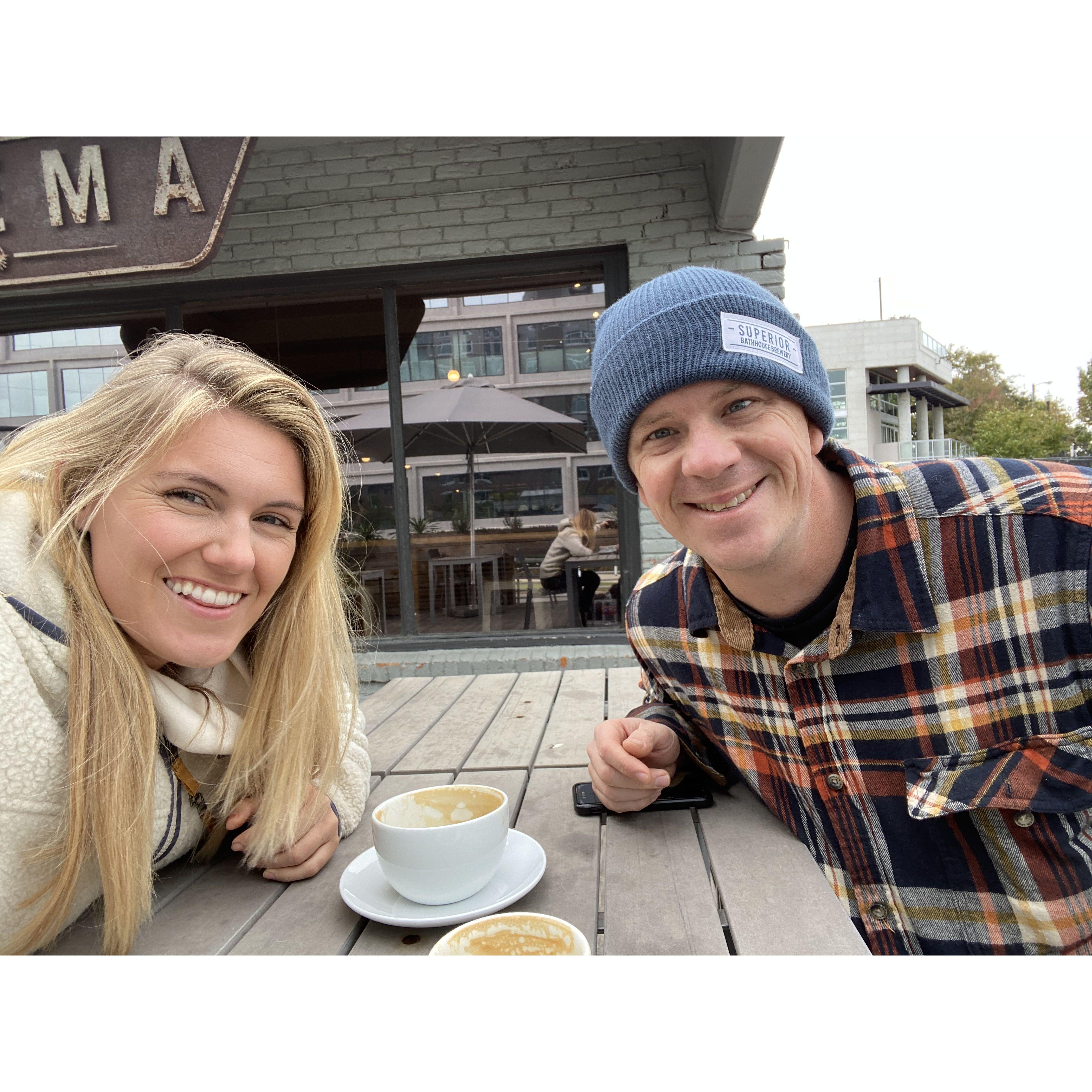 Revisiting the coffee shop where we first met!