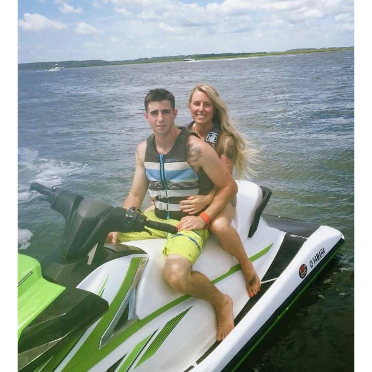 Our first time jet skiing.